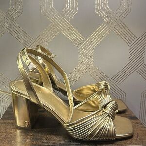 Tommy Hilfiger Gold Heels  Sarifina Knotted Strap Sandal